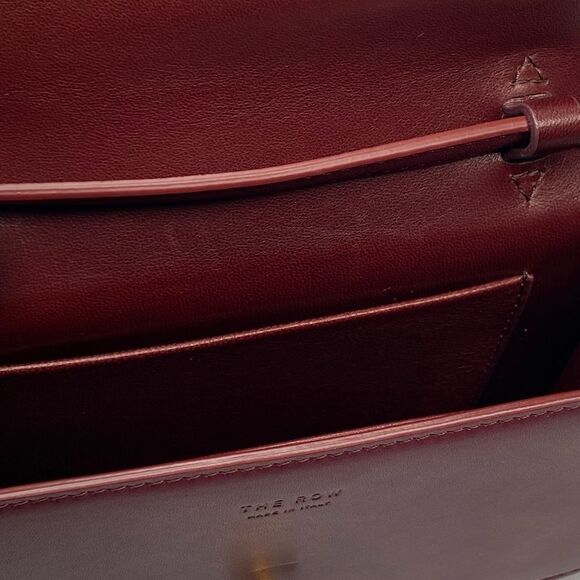 The Row - Burgundy leather cross-body bag Sofia 8.75  The Row Burgundy E/W Sofia Leather Bag